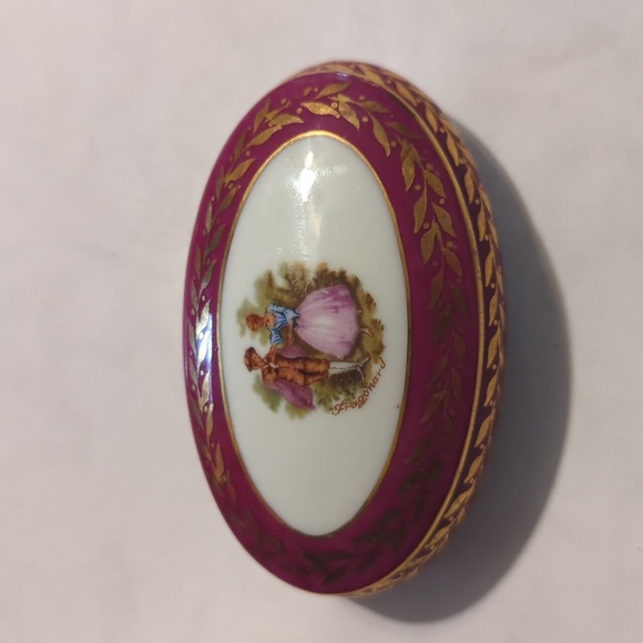 Limoges France trinket box oval - Picture 1 of 10